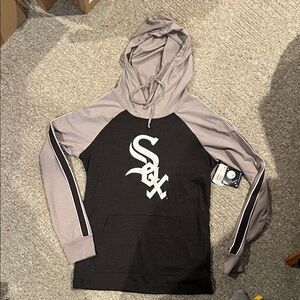 Black and Gray Hoodie with White Sox Logo adult, small
